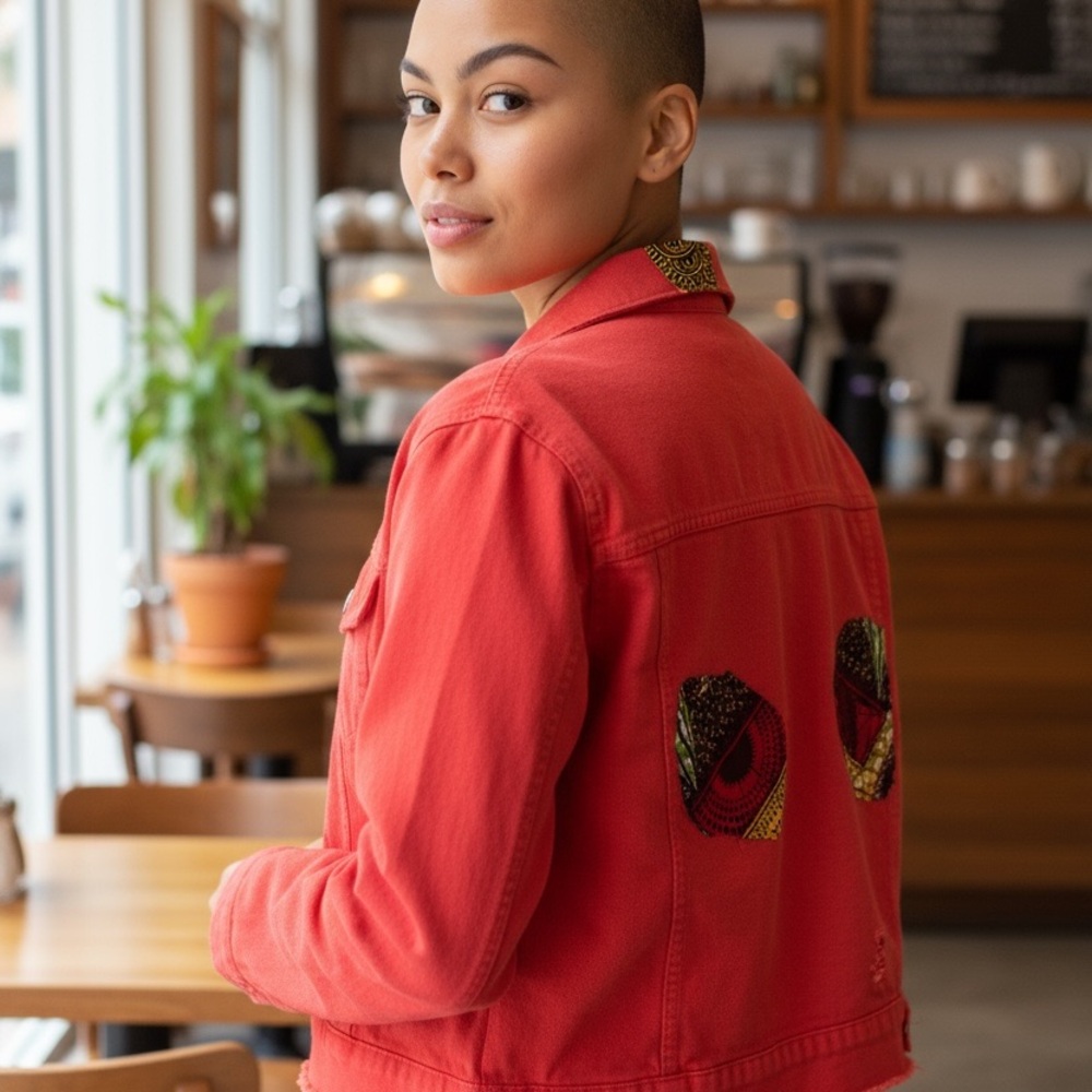 Afro Patchwork Women's Jacket - image 3